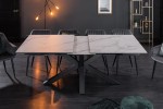 DIETHER - 180-225 cm matsalsbord med marmorutseende