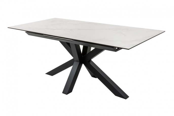 DIETHER - 180-225 cm matsalsbord med marmorutseende
