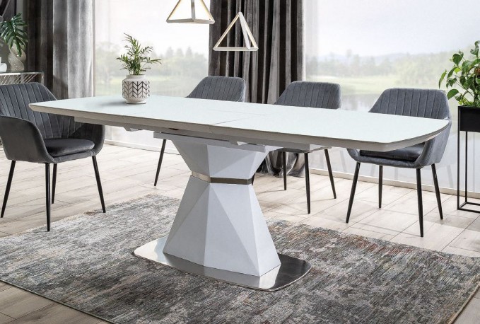 Cortez table white matt