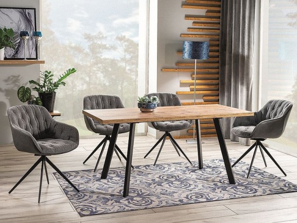 Brick table wotan oak / black