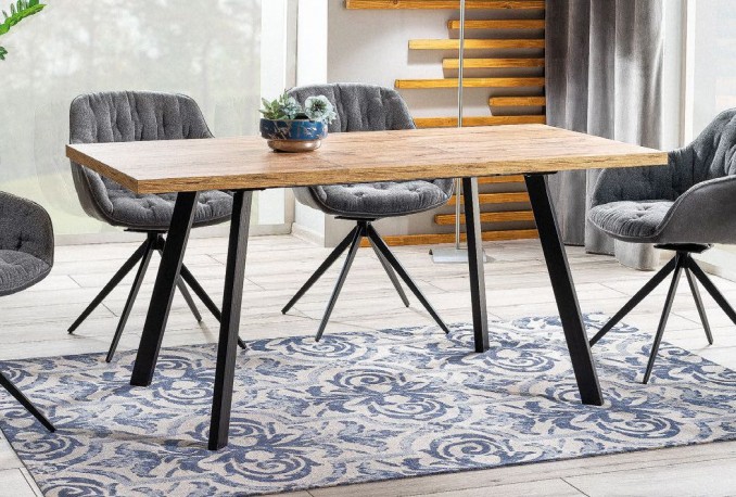 Brick table wotan oak / black