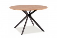 CLELAND - 120 CM - RUNT MATBORD EK OCH SVART