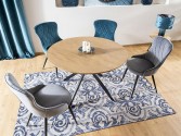 CLELAND - 120 CM - RUNT MATBORD EK OCH SVART