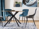 CLELAND - 120 CM - RUNT MATBORD EK OCH SVART