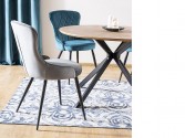CLELAND - 120 CM - RUNT MATBORD EK OCH SVART