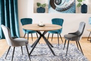 CLELAND - 120 CM - RUNT MATBORD EK OCH SVART