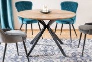 CLELAND - 120 CM - RUNT MATBORD EK OCH SVART
