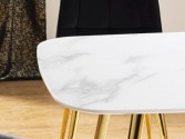 VIXEN - 140 cm matbord i vitt/guld