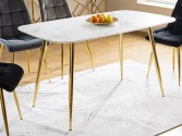 VIXEN - 140 cm matbord i vitt/guld