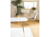 VIXEN - 140 cm matbord i vitt/guld
