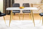 VIXEN - 140 cm matbord i vitt/guld