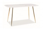 VIXEN - 140 cm matbord i vitt/guld