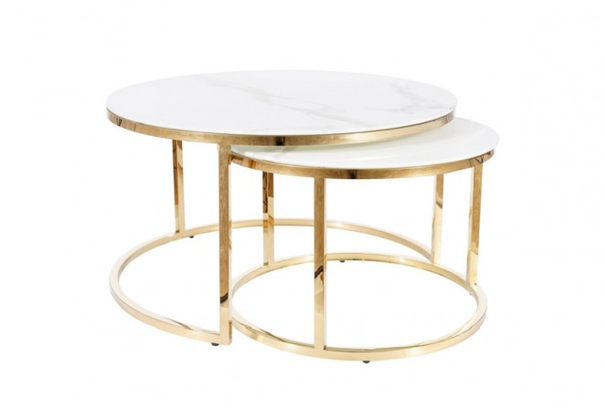 Muse set of 2 tables gold