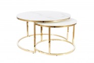 Muse set of 2 tables gold