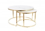 Muse set of 2 tables gold
