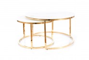 Muse set of 2 tables gold