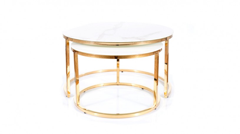 Muse set of 2 tables gold