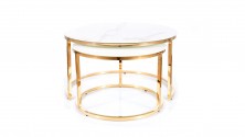 Muse set of 2 tables gold