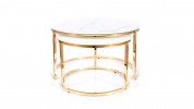 Muse set of 2 tables gold