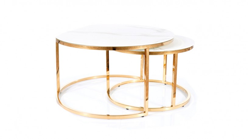 Muse set of 2 tables gold
