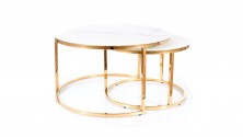 Muse set of 2 tables gold