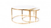 Muse set of 2 tables gold