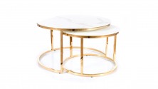 Muse set of 2 tables gold
