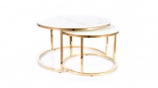 Muse set of 2 tables gold