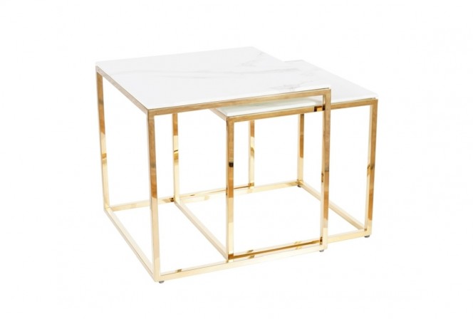 Gloria set of 2 tables gold