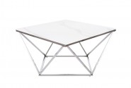 EVELYN - 80 cm soffbord i silver
