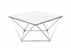 EVELYN - 80 cm soffbord i silver
