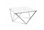 EVELYN - 80 cm soffbord i silver