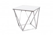 EVELYN - 50 cm sidobord i silver