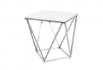 EVELYN - 50 cm sidobord i silver