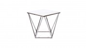EVELYN - 50 cm sidobord i silver