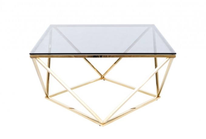 CRYSTAL - 80 cm soffbord i guld