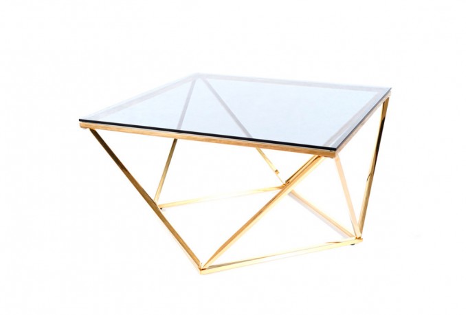 CRYSTAL - 80 cm soffbord i guld