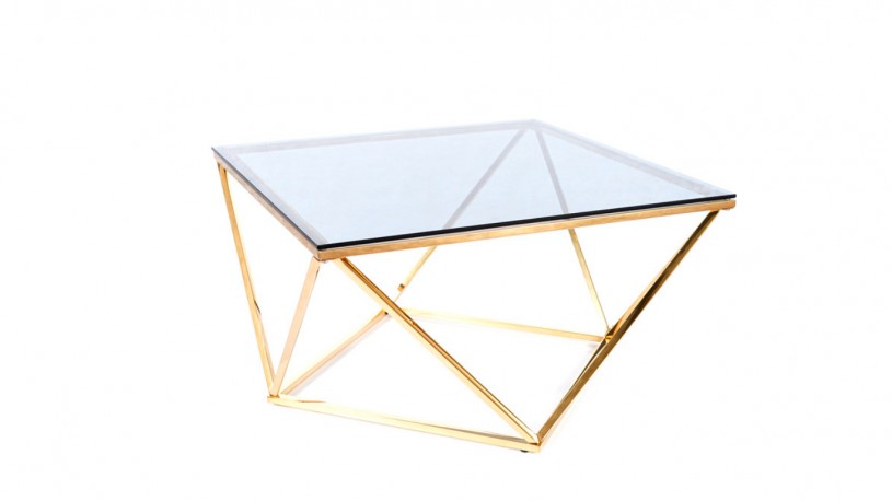 CRYSTAL - 80 cm soffbord i guld