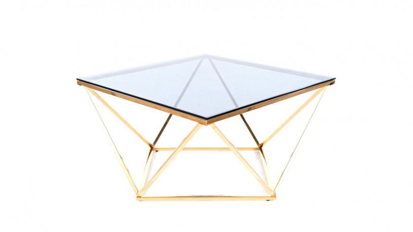 CRYSTAL - 80 cm soffbord i guld