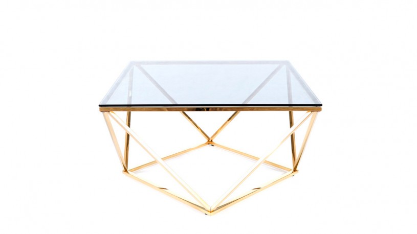 CRYSTAL - 80 cm soffbord i guld