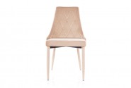 SUSIE - stol i beige sammet