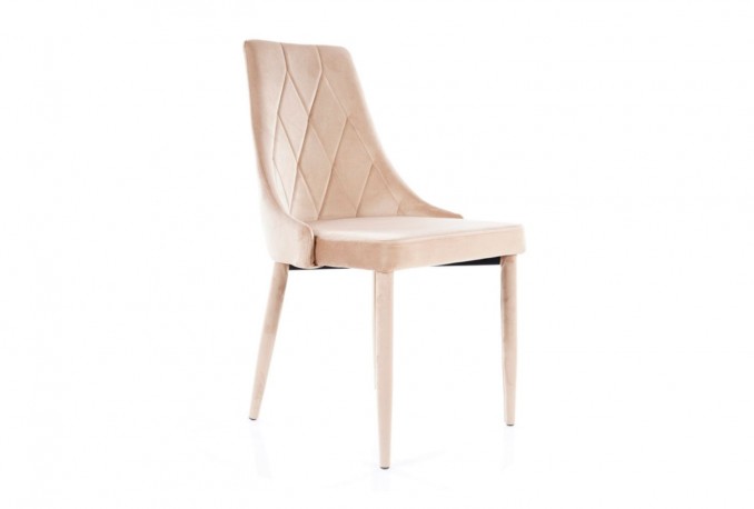 SUSIE - stol i beige sammet