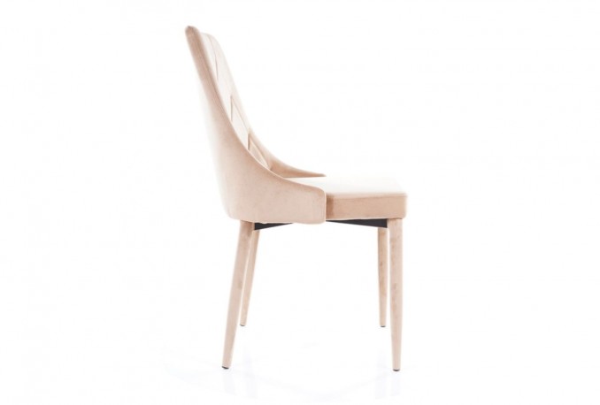 SUSIE - stol i beige sammet