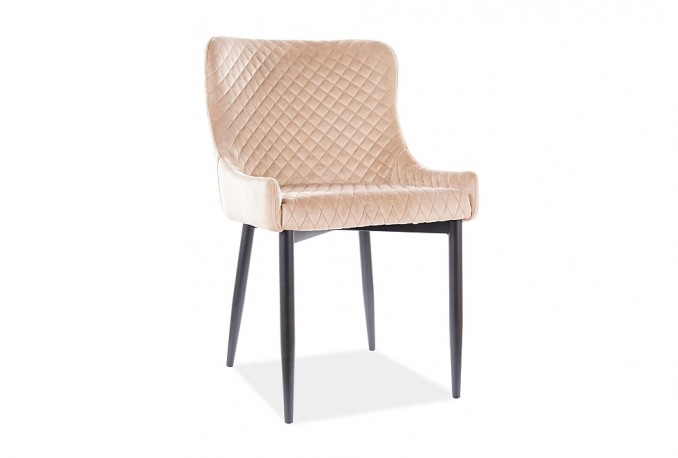 EDWARD - stol i beige sammet