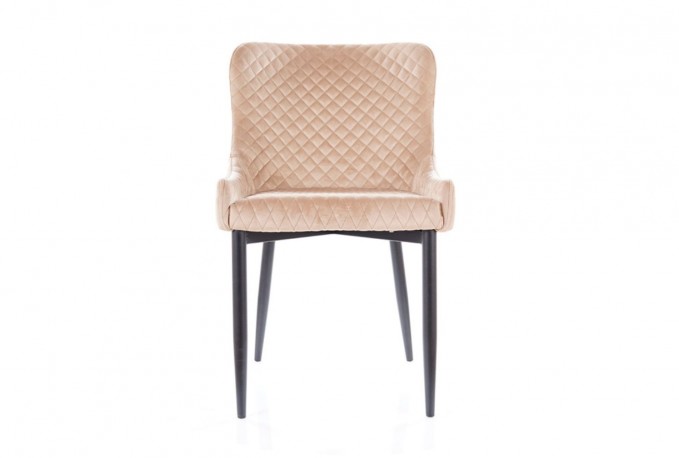 EDWARD - stol i beige sammet