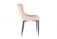 EDWARD - stol i beige sammet