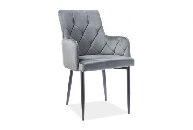 CARRO - stol i grå sammet