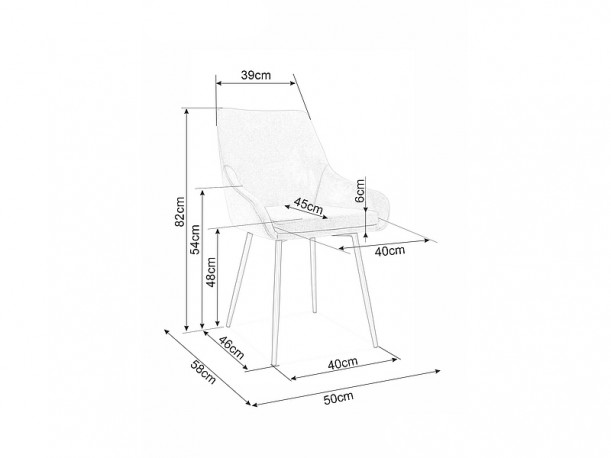 MANDA - fåtölj i grå sammet
