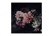 AMORA - 80x80cm Glastavla Blommor