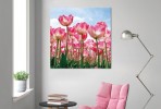 LOXLEY - 80x80cm Glastavla Tulpaner